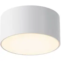 Maytoni LED buiten plafondlamp Zon, wit, Ø 12 cm, 3.000 K, metaal Zon, wit / opaal, Aluminium, Modern, LED plafondlamp