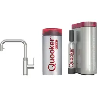Quooker Flex Square met COMBI boiler en CUBE reservoir 5-in-1 kokendwaterkraan RVS