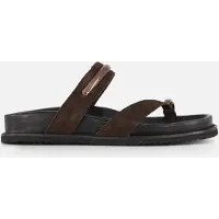 Tamaris Toe Loop Slippers bruin Suède Maat 42