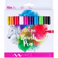 Ecoline Brush Pen set Helder | 10 colours