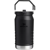 Stanley Flip Straw 2.0 Waterfles Met Rietje 1,9L - 20 Uur Koud - 4 Dagen Koud Met IJs - Roestvrijstalen Drinkfles - BPA Vrij - Lekvrij - Vaatwasserbestendig - Black