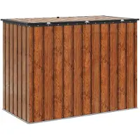 vidaXL Tuinopslagdoos Bruin 151,5 x 82 x 110,5 cm Staal