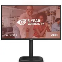 AOC 24E4CV 24-inch Full HD-monitor, in hoogte verstelbaar, 120 Hz, zwart