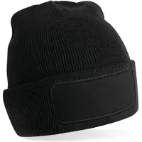 Beechfield Unisex Original Patch muts voor volwassenen (Zwart)
