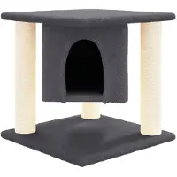 vidaXL Kattenmeubel met sisal krabpalen 37 cm donkergrijs