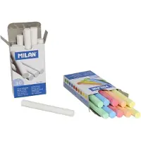 Milan Schoolbordkrijt 8 Cm Wit/kleur 2 X 10 Stuks