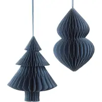 Broste Copenhagen kersthangers blauw