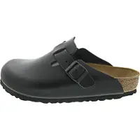 Birkenstock Muiltjes 'Pantolette Herren 60191 Echtleder in schwarz' zwart