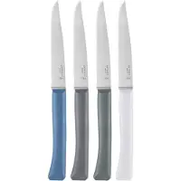 Opinel Bon Appetit+ 2349, tafelmessen set van 4, storm, micro-gekarteld lemmet