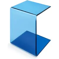 En.casa Bijzettafel Trölmapilu glas c vorm 60x40x40 cm blauw []