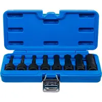 Bgs Bits, Slagbitset 12,5 mm (1/2") aandrijving interne zeskant 5 - 19 mm 8 stuks. (Binnenzeskant 5 - 19 mm)