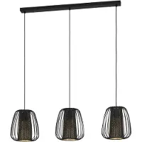 Eglo Curasao Hanglamp - E27 - 99,5 cm - Zwart/Goud
