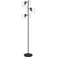 Eglo Lurone Vloerlamp - E27 - 160 cm - Zwart/Goud