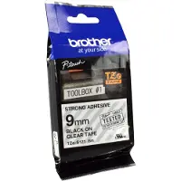 Brother TZe-S121 Tape Zwart op transparant (9 mm)