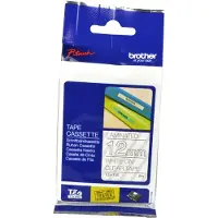 Brother Tape TZe-135 Wit op transparant (12 mm)