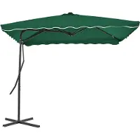 vidaXL Parasol met stalen paal 250x250 cm groen