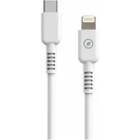 Muvit MCUSC0006, 1,2 meter, Lightning, USB-C, mannelijk, mannelijk, wit