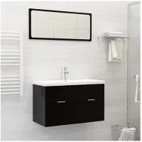 vidaXL Inbouwwastafel met kraan 81x39x18 cm keramiek wit