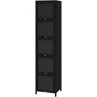 En.casa Vitrinekast Ostersund 174x40x35 cm zwart []