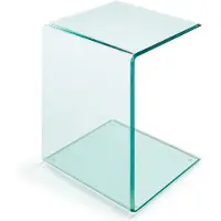 En.casa Bijzettafel Trölmapilu glas c vorm 60x40x40 cm transparant []