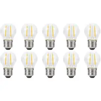 SPL LED Kogellamp P45 E27 Helder - 2W 150lm 2500K - Warmwit Dimbaar - Ra93 - Vervangt 18W - 10 stuks