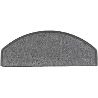 vidaXL Trapmatten 15 st 65x24x4 cm Donkergrijs Halfrond Groot