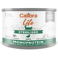 Calibra Life Sterilised Kattenvoer Nat Eend 6 x 200 gr