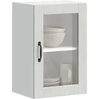vidaXL Keukenbovenkast met glazen deur Porto wit