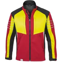 Kübler FOREST 17517227 Hi Vis Reflecterend Werkjas HEREN Veiligheidsjas Rood Signaalgeel - Winddicht - Ademend - Stretch