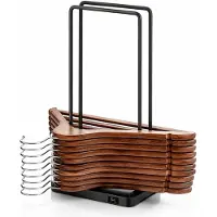 BOTC Kledinghanger Organizer - Kledinghangerhouder - Stapelbaar - 110 Draadhangers - voor Kledingkast en Wasruimte - Zwart