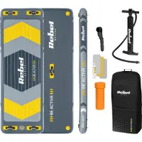 Rebel Active - Opblaasbaar Eiland - Draagbare Handvatten - Modulaire D-ringsysteem - Inclusief Handpomp en Reparatieset