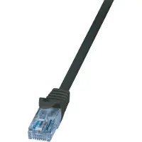 Logilink CAT 6A netwerkkabel, EconLine, U/UTP, zwart, 0,5 meter