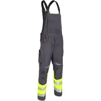 Kübler REFLECTIQ 32088340 Hi Vis Reflecterend Amerikaanse Overall HEREN Overall Werkkleding Geel Antraciet - Met Kniezak