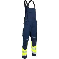 Kübler PSA REFLECTIQ 32088340 Hi Vis Reflecterend Amerikaanse Overall HEREN Overall Werkkleding Geel Blauw - Met Kniezak
