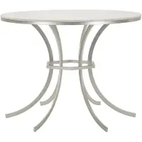 Mauro Ferretti Eettafel Istanbul, ijzer, zilver/wit, 100x76,5x100 cm