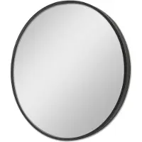 En.casa Spiegel Modugno hangend rond Ø40cm zwart
