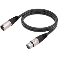 Goobay XLR-kabel, 2 m, met XLR-stekker (3-pins) en XLR-bus (3-pins)