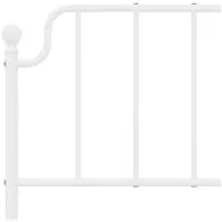 vidaXL Vervangend hoofdbord 135 cm metaal wit