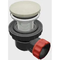 Mondiaz Click sifon - 6.7cm - ruimtebesparend - rond - Solid surface Ostra M80005ostra