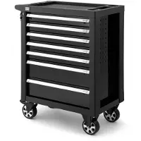 HBM gereedschapswagen 7 laden, 76,5 cm, zwart