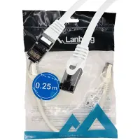 Lanberg PCF8-10CU-0025-W Patchkabel CAT.8.1 S/FTP LSZH CU 0,25m Fluke Zert.wß