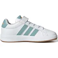 Adidas Sportswear Grand Court 3.0 imitatieleren sneakers - wit/aqua Jongens/Meisjes Imitatieleer - maat 30