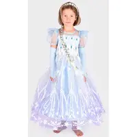 Den Goda Fen Verkleedkledij Frozen Prinses Jurk - 98-104cm - 3-4 jaar - Blauw