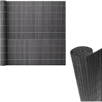 Casa.pro PVC Tuinscherm Cefalu 16 mm antraciet 90x500 cm
