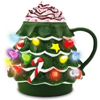 Mikamax LED Kerstboom Mok - 200ml - Met Verlichting - Uniek Kerstcadeau