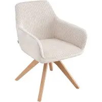 Homla Chair - PESA - in combined fabric beige - 56x60x82 cm - 708763