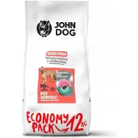 John Dog Hondenvoer Voor Volwassen Honden In Goede Conditie Met Varkensvlees En Rundvlees 12kg