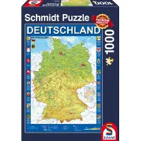 Schmidt - Legpuzzel - Kaart van Duitsland - 1000 stukjes - Volwassenen - vanaf 12 jaar