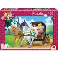 Schmidt 150-delig puzzel van Spiele, voor kinderen, met het thema Bibi & Tina: "Kutsschuit". Artikelnummer: 56051