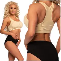 MARKAL - Dames Sport Beha - XL/2XL - Beige - Verwijderbare Inlays